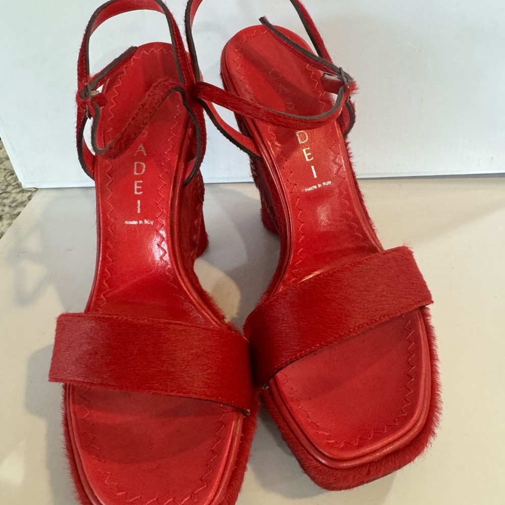 Casadei Red Wedge Shoes Elegant Design